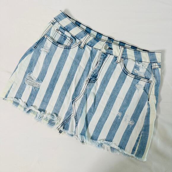 Rewash Blue & White Relaxed Denim Mini Skirt Sz 9/29 - Picture 1 of 6